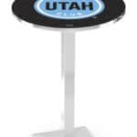 Utah Hockey Club 36-Inch Pub Table with 36-Inch Top, Square Base Base, and Chrome Finish 4 Utah Hockey Club 36-Inch Pub Table with 36-Inch Top, Square Base Base, and Chrome Finish