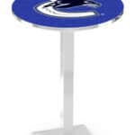 Vancouver Canucks 42-Inch Pub Table with 36-Inch Top, Square Base Base, and Chrome Finish 4 Vancouver Canucks 42-Inch Pub Table with 36-Inch Top, Square Base Base, and Chrome Finish