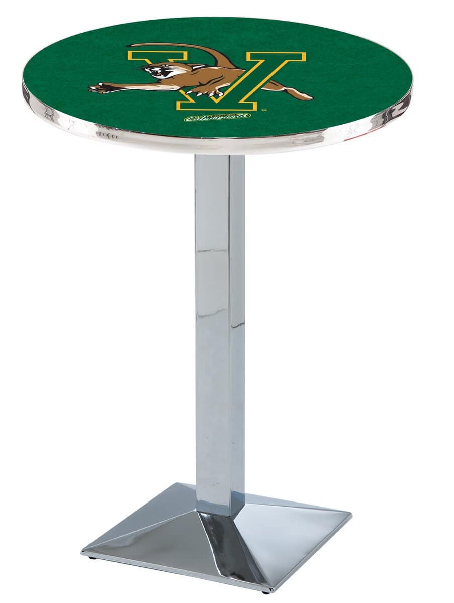 University of Vermont 36-Inch Pub Table with 30-Inch Top, Square Base Base, and Chrome Finish 1 University of Vermont 36-Inch Pub Table with 30-Inch Top, Square Base Base, and Chrome Finish