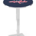 Washington Capitals 42-Inch Pub Table with 36-Inch Top, Square Base Base, and Chrome Finish 4 Washington Capitals 42-Inch Pub Table with 36-Inch Top, Square Base Base, and Chrome Finish