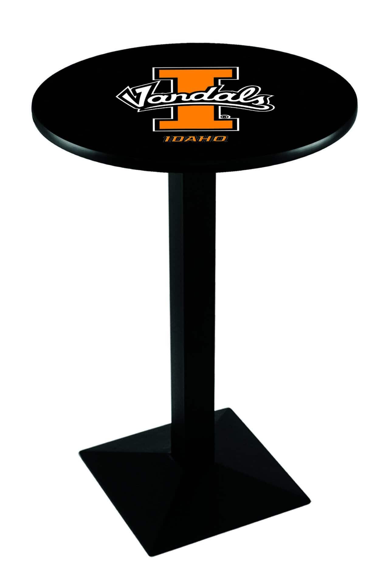 University of Idaho 36-Inch Pub Table with 30-Inch Top, Square Base Base, and Black Wrinkle Finish 1 University of Idaho 36-Inch Pub Table with 30-Inch Top, Square Base Base, and Black Wrinkle Finish