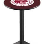 Indian Motorcycle 36-Inch Pub Table with 36-Inch Top, Square Base Base, and Black Wrinkle Finish