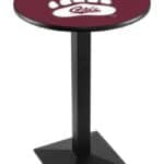University of Montana 42-Inch Pub Table with 36-Inch Top, Square Base Base, and Black Wrinkle Finish 4 University of Montana 42-Inch Pub Table with 36-Inch Top, Square Base Base, and Black Wrinkle Finish