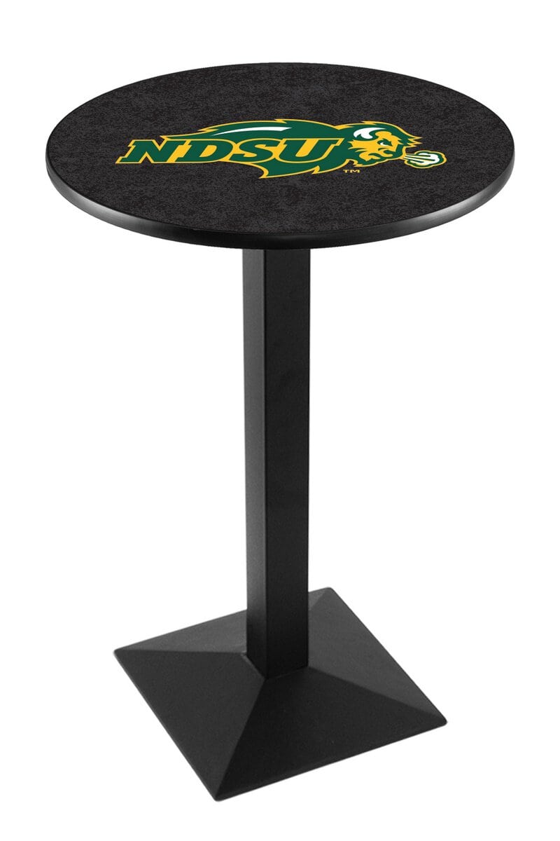 North Dakota State University 42-Inch Pub Table with 36-Inch Top, Square Base Base, and Black Wrinkle Finish (Black Top) 1 North Dakota State University 42-Inch Pub Table with 36-Inch Top, Square Base Base, and Black Wrinkle Finish (Black Top)