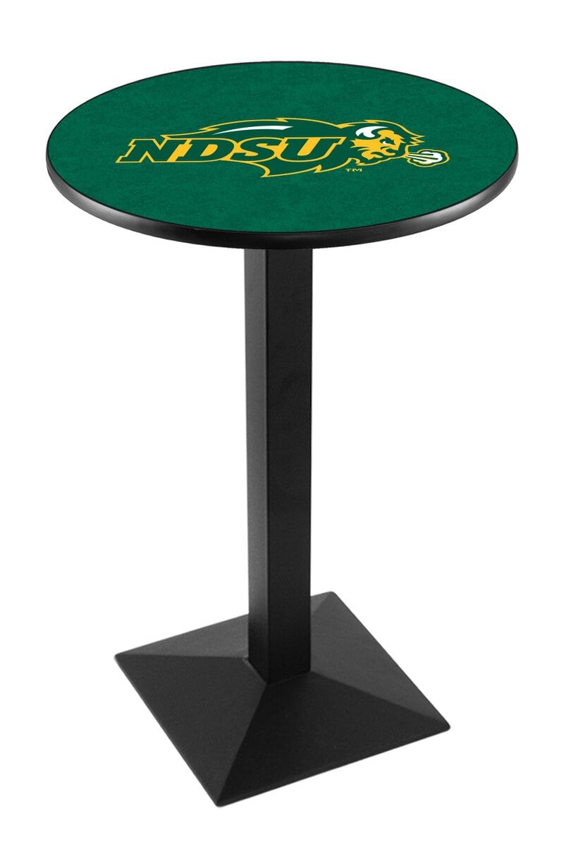 North Dakota State University 42-Inch Pub Table with 30-Inch Top, Square Base Base, and Black Wrinkle Finish (Green Top) 1 North Dakota State University 42-Inch Pub Table with 30-Inch Top, Square Base Base, and Black Wrinkle Finish (Green Top)