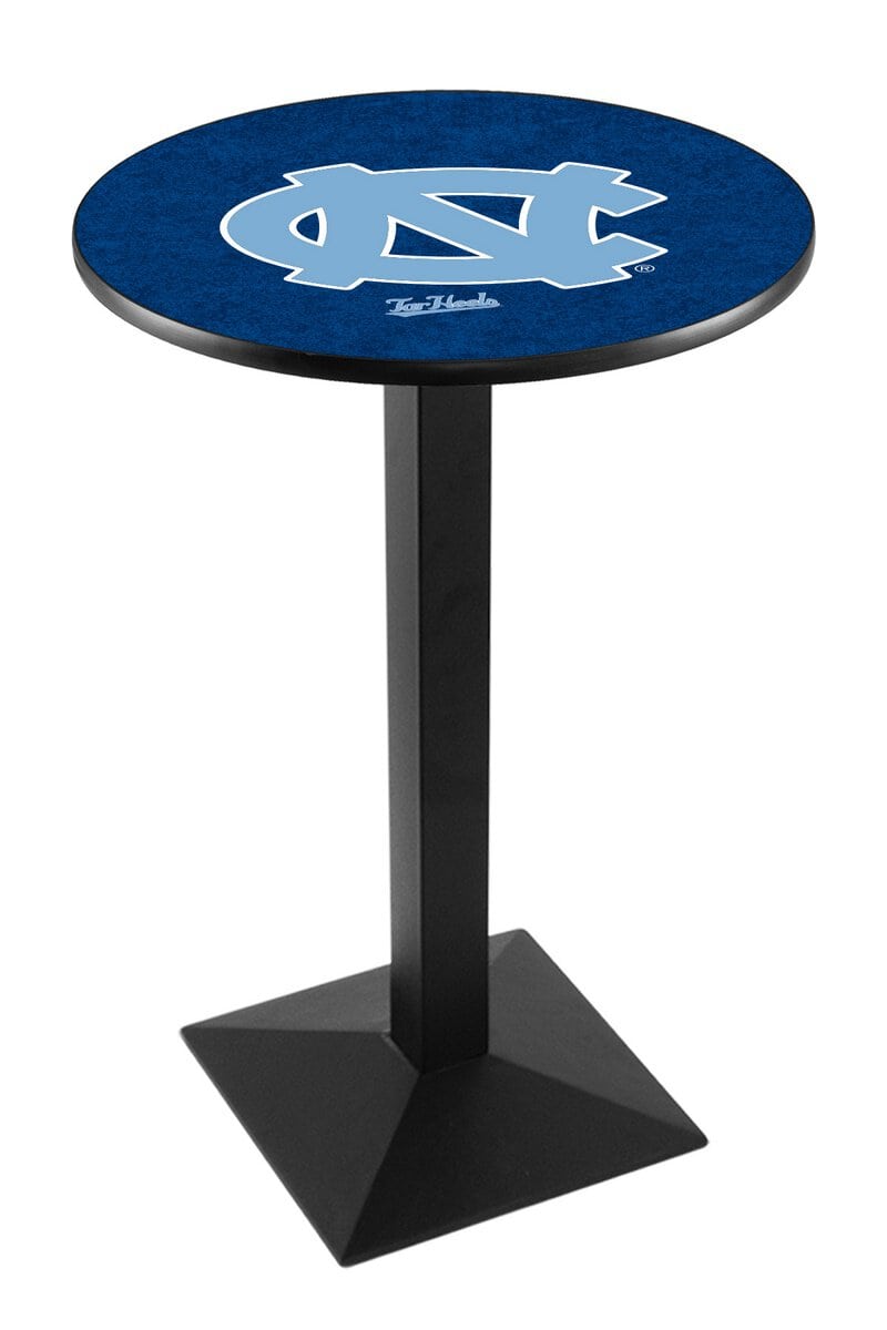 University of North Carolina 42-Inch Pub Table with 36-Inch Top, Square Base Base, and Black Wrinkle Finish 1 University of North Carolina 42-Inch Pub Table with 36-Inch Top, Square Base Base, and Black Wrinkle Finish