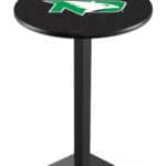 University of North Dakota 42-Inch Pub Table with 30-Inch Top, Square Base Base, and Black Wrinkle Finish