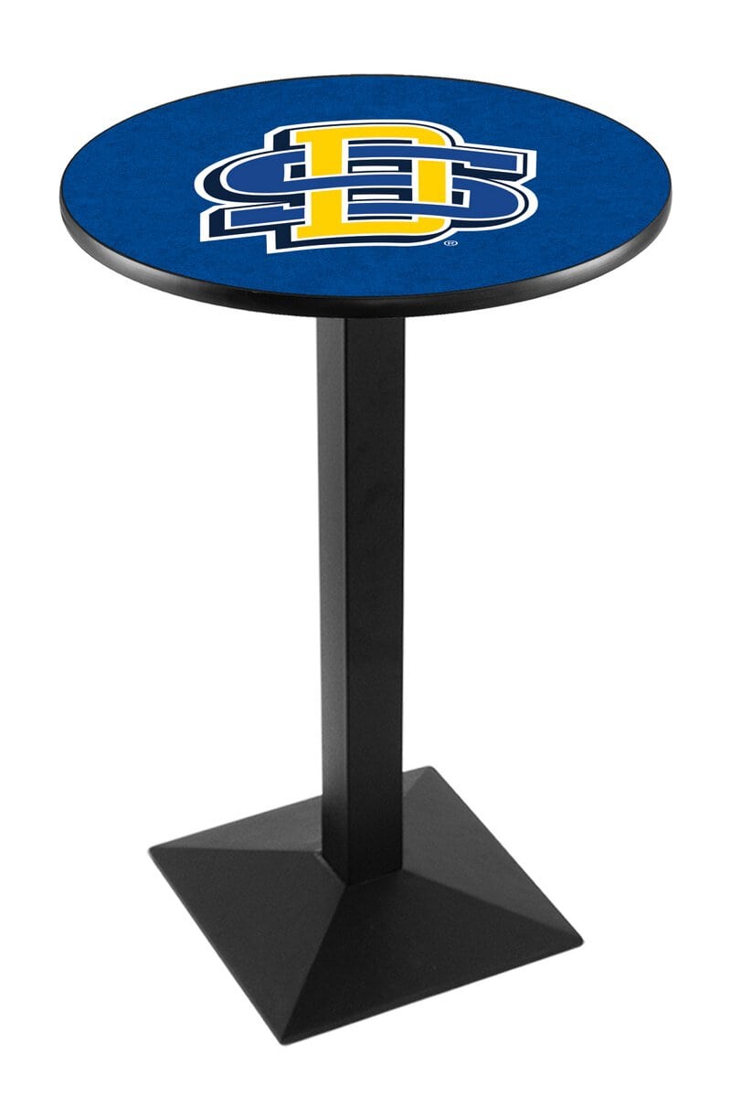 South Dakota State University 42-Inch Pub Table with 30-Inch Top, Square Base Base, and Black Wrinkle Finish 1 South Dakota State University 42-Inch Pub Table with 30-Inch Top, Square Base Base, and Black Wrinkle Finish