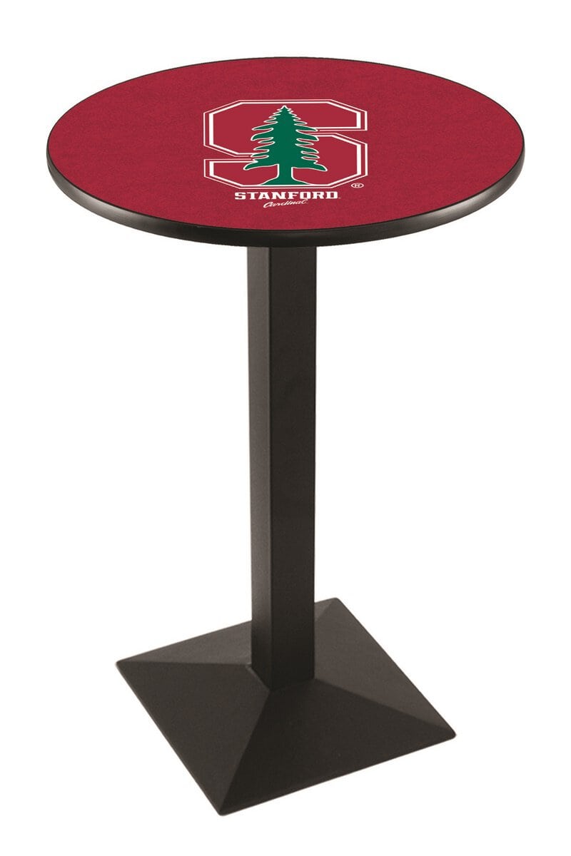 Stanford University 42-Inch Pub Table with 30-Inch Top, Square Base Base, and Black Wrinkle Finish 1 Stanford University 42-Inch Pub Table with 30-Inch Top, Square Base Base, and Black Wrinkle Finish