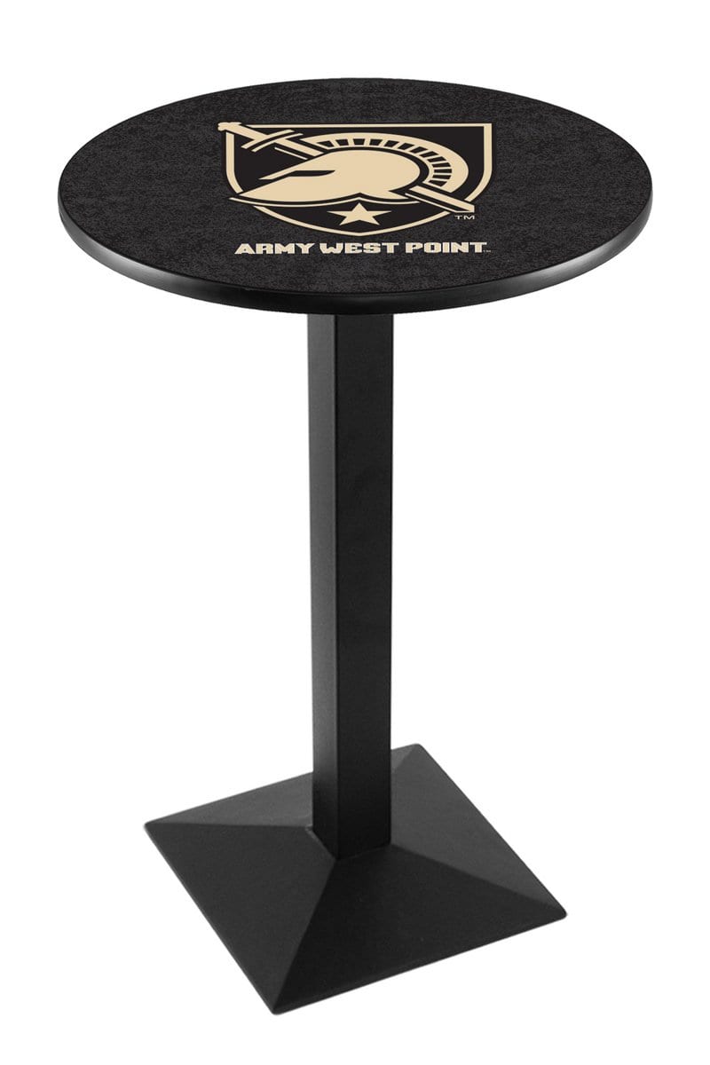 US Military Academy 42-Inch Pub Table with 36-Inch Top, Square Base Base, and Black Wrinkle Finish 1 US Military Academy 42-Inch Pub Table with 36-Inch Top, Square Base Base, and Black Wrinkle Finish