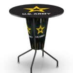 United States Army 42-Inch Tall Indoor Lighted Pub Table w/ 36-Inch Top 7 United States Army 42-Inch Tall Indoor Lighted Pub Table w/ 36-Inch Top