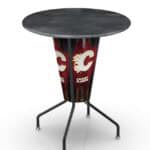 Calgary Flames 42-Inch Tall Outdoor Lighted Pub Table w/ 36-Inch Top