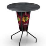 Chicago Blackhawks 42-Inch Tall Outdoor Lighted Pub Table w/ 36-Inch Top 7 Chicago Blackhawks 42-Inch Tall Outdoor Lighted Pub Table w/ 36-Inch Top