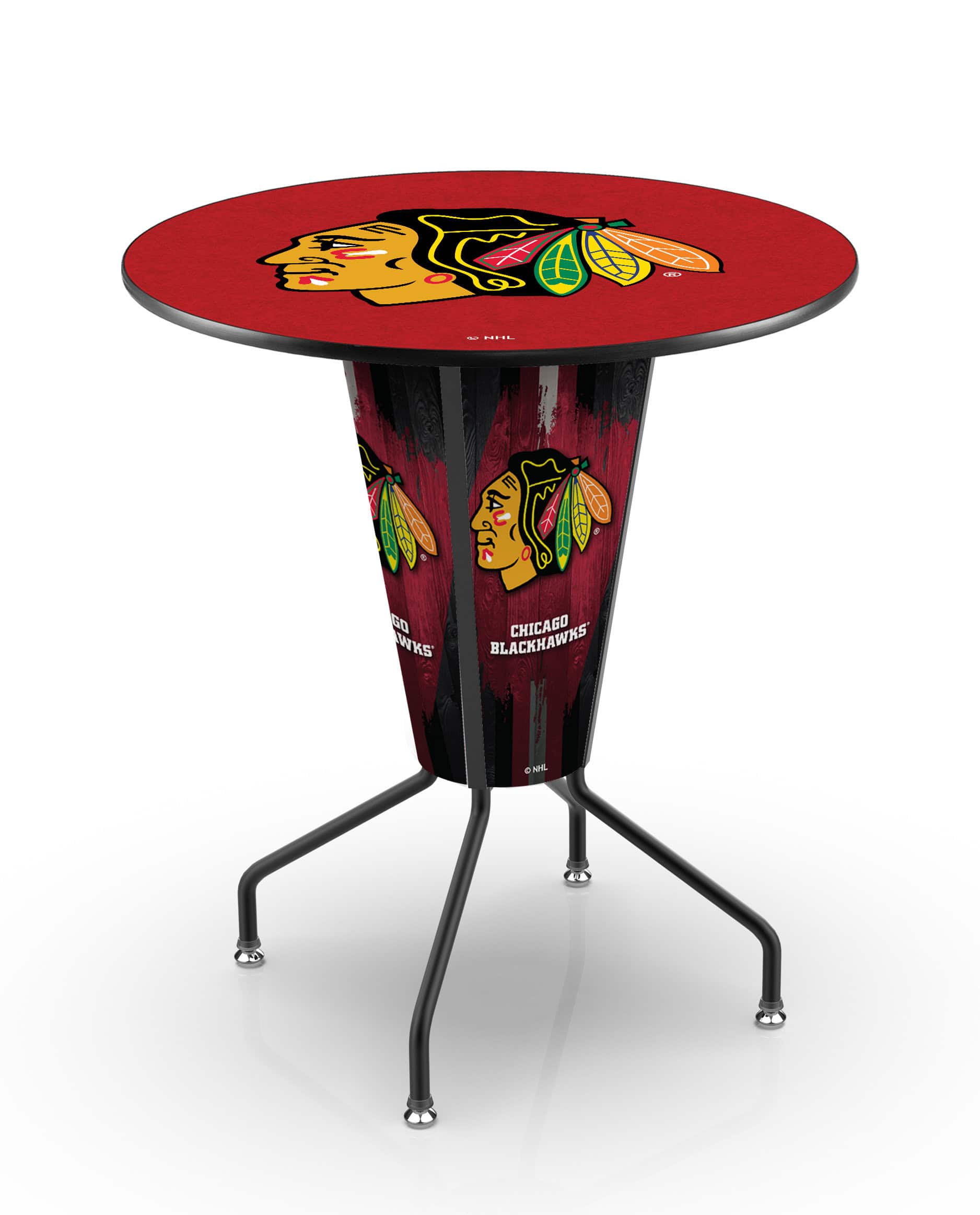 Chicago Blackhawks 42-Inch Tall Indoor Lighted Pub Table w/ 36-Inch Top 7 Chicago Blackhawks 42-Inch Tall Indoor Lighted Pub Table w/ 36-Inch Top