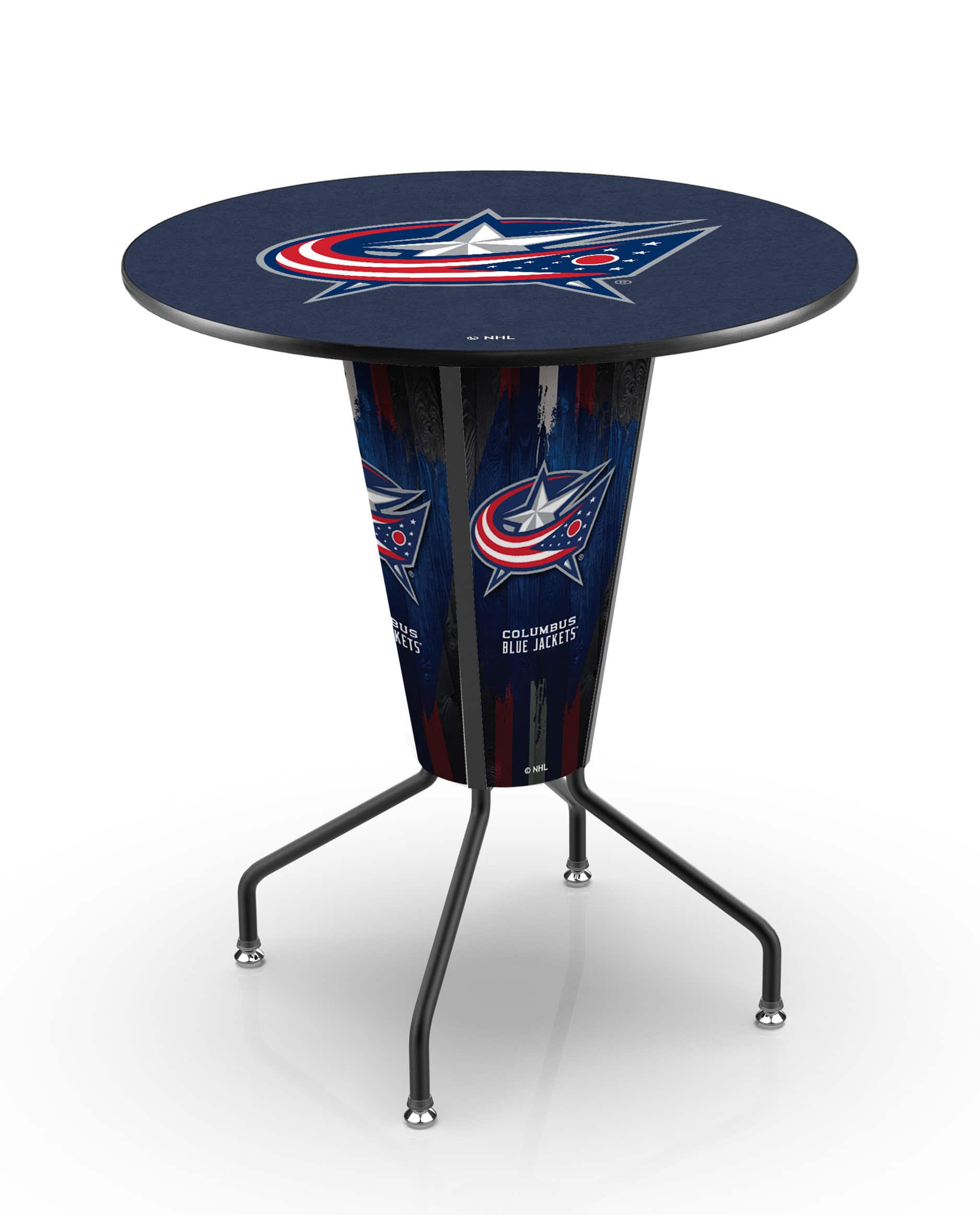 Columbus Blue Jackets 42-Inch Tall Indoor Lighted Pub Table w/ 36-Inch Top 7 Columbus Blue Jackets 42-Inch Tall Indoor Lighted Pub Table w/ 36-Inch Top