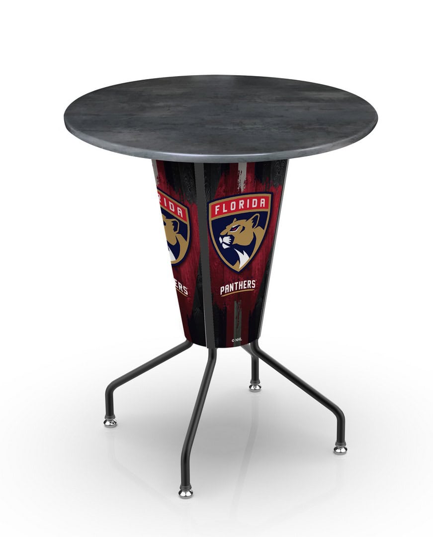 Florida Panthers 42-Inch Tall Outdoor Lighted Pub Table w/ 36-Inch Top 1 Florida Panthers 42-Inch Tall Outdoor Lighted Pub Table w/ 36-Inch Top