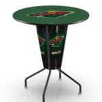 Minnesota Wild 42-Inch Tall Indoor Lighted Pub Table w/ 36-Inch Top