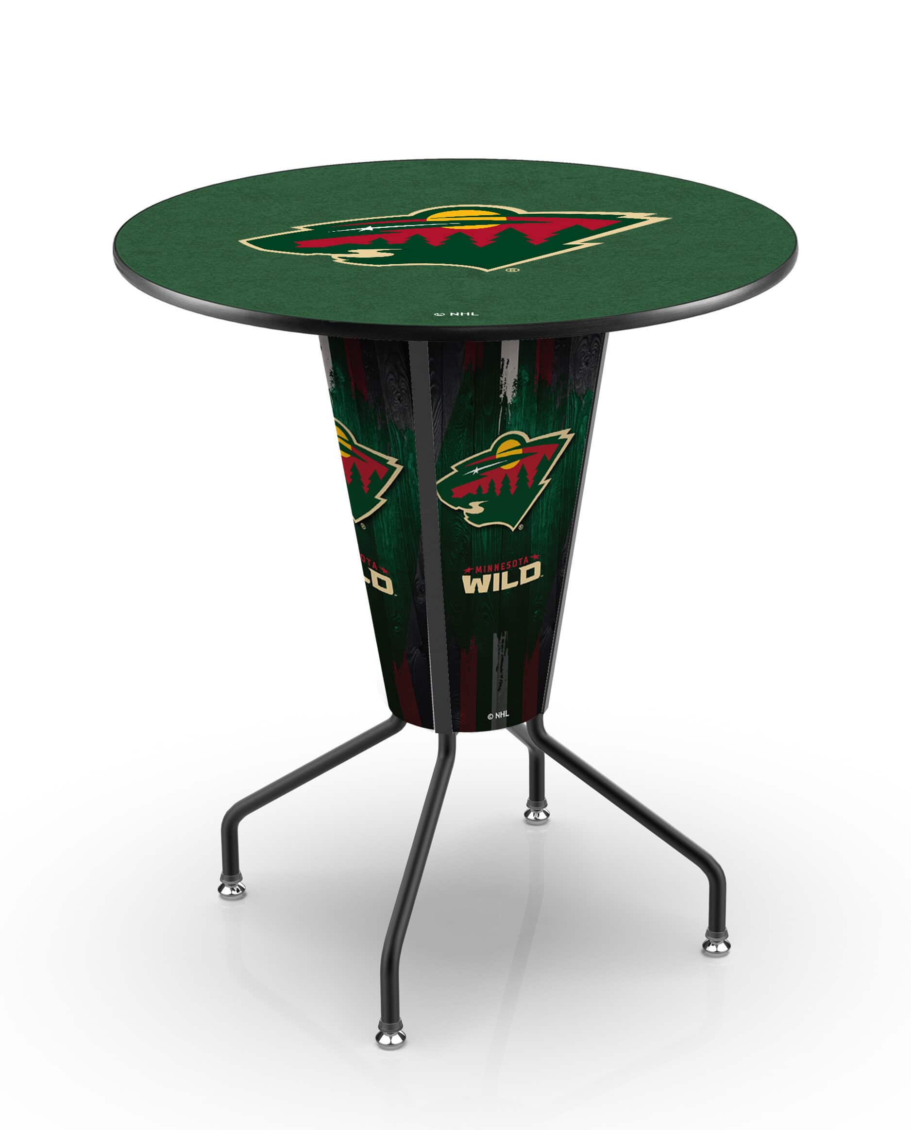 Minnesota Wild 42-Inch Tall Indoor Lighted Pub Table w/ 36-Inch Top 7 Minnesota Wild 42-Inch Tall Indoor Lighted Pub Table w/ 36-Inch Top