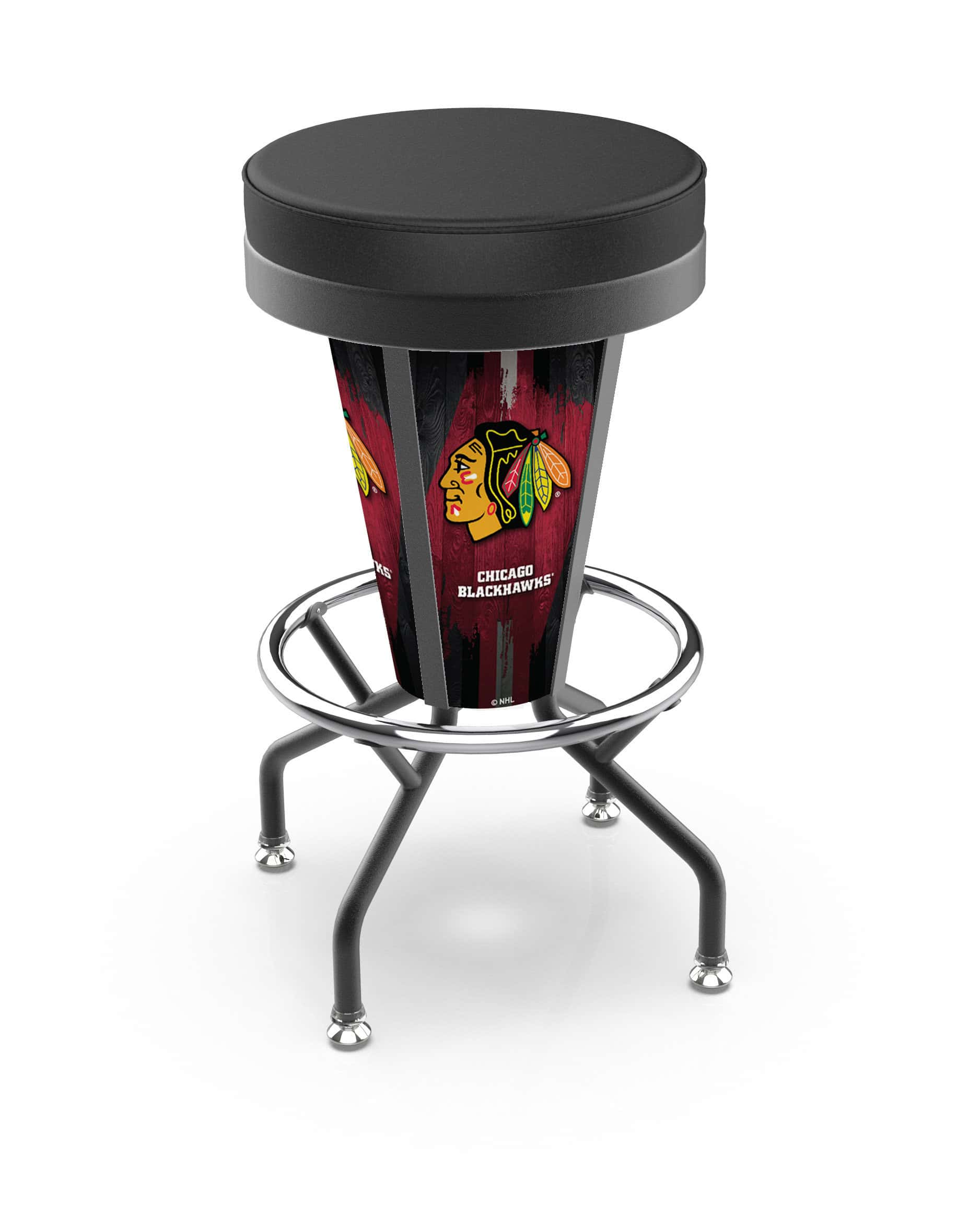 Chicago Blackhawks 30-Inch Lighted Bar Stool 8 Chicago Blackhawks 30-Inch Lighted Bar Stool
