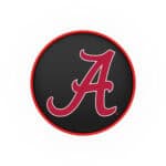 University of Alabama 30-Inch Swivel Backless Bar Stool w/ Chrome Finish, Double-Ring Base, Cushion Seat ("A" Logo) 4 University of Alabama 30-Inch Swivel Backless Bar Stool w/ Chrome Finish, Double-Ring Base, Cushion Seat ("A" Logo)