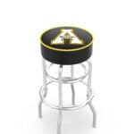 Appalachian State University 25-Inch Swivel Backless Counter Stool w/ Chrome Finish, Double-Ring Base, Cushion Seat 3 Appalachian State University 25-Inch Swivel Backless Counter Stool w/ Chrome Finish, Double-Ring Base, Cushion Seat