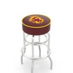 Arizona State University 25-Inch Swivel Backless Counter Stool w/ Chrome Finish, Double-Ring Base, Cushion Seat (Sparky Logo) 3 Arizona State University 25-Inch Swivel Backless Counter Stool w/ Chrome Finish, Double-Ring Base, Cushion Seat (Sparky Logo)