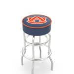 Auburn University 25-Inch Swivel Backless Counter Stool w/ Chrome Finish, Double-Ring Base, Cushion Seat 3 Auburn University 25-Inch Swivel Backless Counter Stool w/ Chrome Finish, Double-Ring Base, Cushion Seat