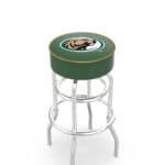 Bemidji State University 30-Inch Swivel Backless Bar Stool w/ Chrome Finish, Double-Ring Base, Cushion Seat 3 Bemidji State University 30-Inch Swivel Backless Bar Stool w/ Chrome Finish, Double-Ring Base, Cushion Seat