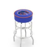 Boise State University 25-Inch Swivel Backless Counter Stool w/ Chrome Finish, Double-Ring Base, Cushion Seat 3 Boise State University 25-Inch Swivel Backless Counter Stool w/ Chrome Finish, Double-Ring Base, Cushion Seat