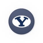 Brigham Young University 25-Inch Swivel Backless Counter Stool w/ Chrome Finish, Double-Ring Base, Cushion Seat 4 Brigham Young University 25-Inch Swivel Backless Counter Stool w/ Chrome Finish, Double-Ring Base, Cushion Seat