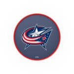 Columbus Blue Jackets 30-Inch Swivel Backless Bar Stool w/ Chrome Finish, Double-Ring Base, Cushion Seat 4 Columbus Blue Jackets 30-Inch Swivel Backless Bar Stool w/ Chrome Finish, Double-Ring Base, Cushion Seat