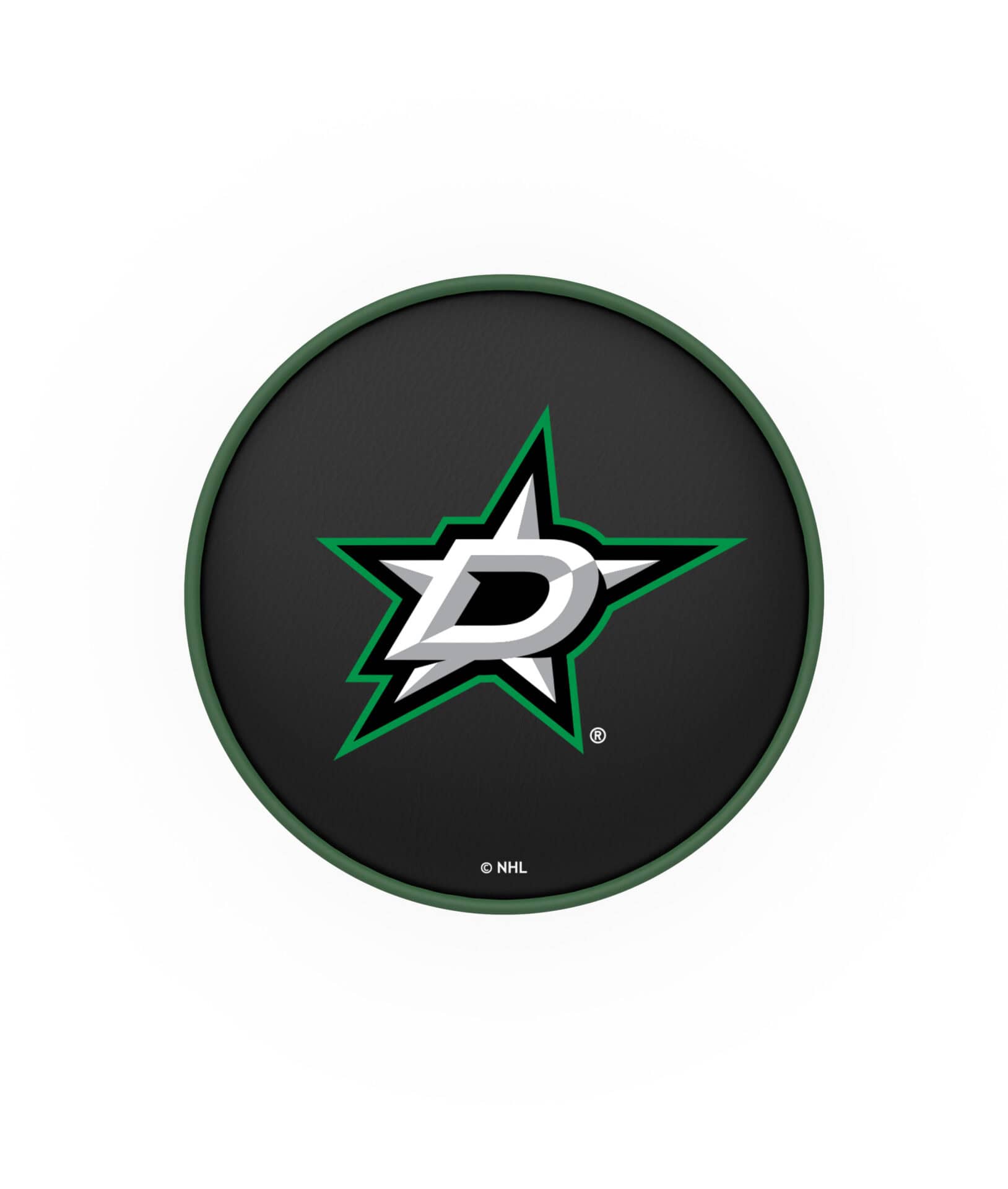 Dallas Stars 30-Inch Swivel Backless Bar Stool w/ Chrome Finish, Double-Ring Base, Cushion Seat 2 Dallas Stars 30-Inch Swivel Backless Bar Stool w/ Chrome Finish, Double-Ring Base, Cushion Seat - Image 2