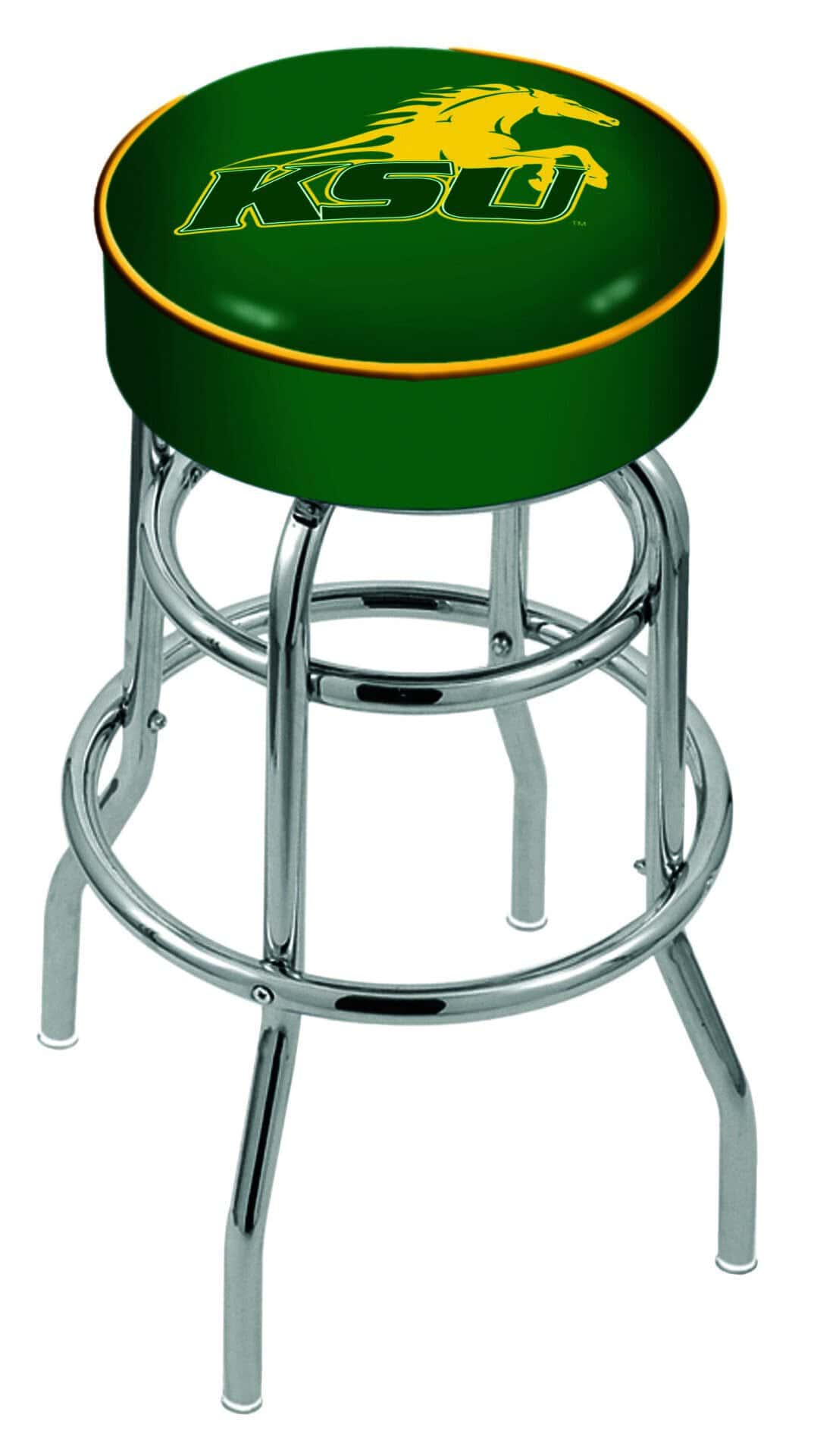 Kentucky State University 25-Inch Swivel Backless Counter Stool w/ Chrome Finish, Double-Ring Base, Cushion Seat 1 Kentucky State University 25-Inch Swivel Backless Counter Stool w/ Chrome Finish, Double-Ring Base, Cushion Seat