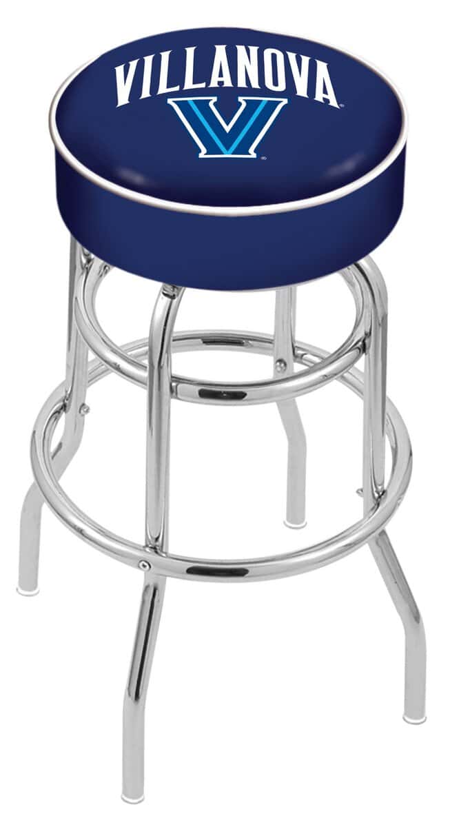 Villanova University 25-Inch Swivel Backless Counter Stool w/ Chrome Finish, Double-Ring Base, Cushion Seat 1 Villanova University 25-Inch Swivel Backless Counter Stool w/ Chrome Finish, Double-Ring Base, Cushion Seat