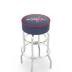 Washington Capitals 25-Inch Swivel Backless Counter Stool w/ Chrome Finish, Double-Ring Base, Cushion Seat 3 Washington Capitals 25-Inch Swivel Backless Counter Stool w/ Chrome Finish, Double-Ring Base, Cushion Seat