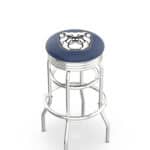 Butler University 25-Inch Swivel Backless Counter Stool w/ Chrome Finish, Double-Ring Base, 2.75-Inch Chrome Ribbed Ring, 2.5-Inch Cushion Seat 3 Butler University 25-Inch Swivel Backless Counter Stool w/ Chrome Finish, Double-Ring Base, 2.75-Inch Chrome Ribbed Ring, 2.5-Inch Cushion Seat