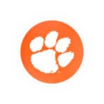 Clemson University 30-Inch Swivel Backless Bar Stool w/ Chrome Finish, Double-Ring Base, 2.75-Inch Chrome Ribbed Ring, 2.5-Inch Cushion Seat 4 Clemson University 30-Inch Swivel Backless Bar Stool w/ Chrome Finish, Double-Ring Base, 2.75-Inch Chrome Ribbed Ring, 2.5-Inch Cushion Seat