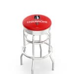 Florida Panthers - 2024 Stanley Cup 30-Inch Swivel Backless Bar Stool w/ Chrome Finish, Double-Ring Base, 2.75-Inch Chrome Ribbed Ring, 2.5-Inch Cushion Seat 3 Florida Panthers - 2024 Stanley Cup 30-Inch Swivel Backless Bar Stool w/ Chrome Finish, Double-Ring Base, 2.75-Inch Chrome Ribbed Ring, 2.5-Inch Cushion Seat
