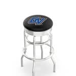 Grand Valley State University 25-Inch Swivel Backless Counter Stool w/ Chrome Finish, Double-Ring Base, 2.75-Inch Chrome Ribbed Ring, 2.5-Inch Cushion Seat 3 Grand Valley State University 25-Inch Swivel Backless Counter Stool w/ Chrome Finish, Double-Ring Base, 2.75-Inch Chrome Ribbed Ring, 2.5-Inch Cushion Seat