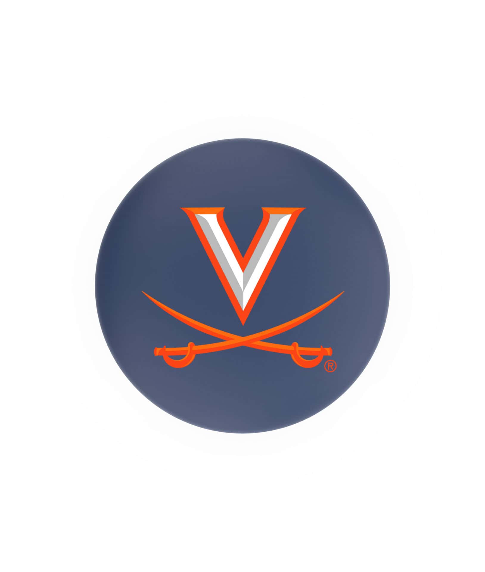 University of Virginia 25-Inch Swivel Backless Counter Stool w/ Chrome Finish, Double-Ring Base, 2.75-Inch Chrome Ribbed Ring, 2.5-Inch Cushion Seat 2 University of Virginia 25-Inch Swivel Backless Counter Stool w/ Chrome Finish, Double-Ring Base, 2.75-Inch Chrome Ribbed Ring, 2.5-Inch Cushion Seat - Image 2