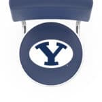 Brigham Young University 25-Inch Swivel Counter Stool w/ Chrome Finish, Double-Ring Base, Cushioned Back, 5-Inch Cushion Seat 4 Brigham Young University 25-Inch Swivel Counter Stool w/ Chrome Finish, Double-Ring Base, Cushioned Back, 5-Inch Cushion Seat