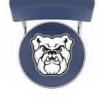 Butler University 25-Inch Swivel Counter Stool w/ Chrome Finish, Double-Ring Base, Cushioned Back, 5-Inch Cushion Seat