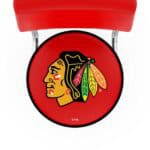 Chicago Blackhawks 30-Inch Swivel Bar Stool w/ Chrome Finish, Double-Ring Base, Cushioned Back, 5-Inch Cushion Seat 4 Chicago Blackhawks 30-Inch Swivel Bar Stool w/ Chrome Finish, Double-Ring Base, Cushioned Back, 5-Inch Cushion Seat