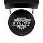 Los Angeles Kings 30-Inch Swivel Bar Stool w/ Chrome Finish, Double-Ring Base, Cushioned Back, 5-Inch Cushion Seat