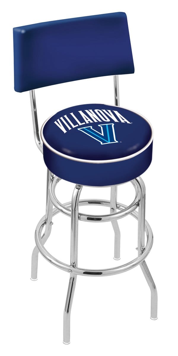 Villanova University 25-Inch Swivel Counter Stool w/ Chrome Finish, Double-Ring Base, Cushioned Back, 5-Inch Cushion Seat 1 Villanova University 25-Inch Swivel Counter Stool w/ Chrome Finish, Double-Ring Base, Cushioned Back, 5-Inch Cushion Seat