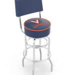 University of Virginia 25-Inch Swivel Counter Stool w/ Chrome Finish, Double-Ring Base, Cushioned Back, 5-Inch Cushion Seat 3 University of Virginia 25-Inch Swivel Counter Stool w/ Chrome Finish, Double-Ring Base, Cushioned Back, 5-Inch Cushion Seat
