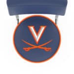 University of Virginia 25-Inch Swivel Counter Stool w/ Chrome Finish, Double-Ring Base, Cushioned Back, 5-Inch Cushion Seat 4 University of Virginia 25-Inch Swivel Counter Stool w/ Chrome Finish, Double-Ring Base, Cushioned Back, 5-Inch Cushion Seat