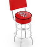 University of Wisconsin 25-Inch Swivel Counter Stool w/ Chrome Finish, Double-Ring Base, Cushioned Back, 5-Inch Cushion Seat (Badger Logo) 3 University of Wisconsin 25-Inch Swivel Counter Stool w/ Chrome Finish, Double-Ring Base, Cushioned Back, 5-Inch Cushion Seat (Badger Logo)