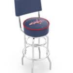 Washington Capitals 25-Inch Swivel Counter Stool w/ Chrome Finish, Double-Ring Base, Cushioned Back, 5-Inch Cushion Seat 3 Washington Capitals 25-Inch Swivel Counter Stool w/ Chrome Finish, Double-Ring Base, Cushioned Back, 5-Inch Cushion Seat