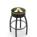 Appalachian State University 25-Inch Swivel Backless Counter Stool w/ Black Wrinkle Finish, Single-Ring Base, 5-Inch Scooped Cushion Seat 3 Appalachian State University 25-Inch Swivel Backless Counter Stool w/ Black Wrinkle Finish, Single-Ring Base, 5-Inch Scooped Cushion Seat